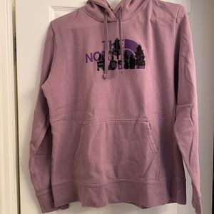 The Northface- Purple Hooded Sweatshirt , Sz L